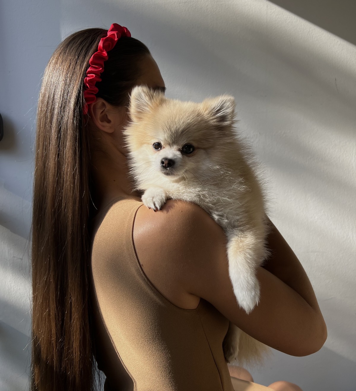 Satenska Traka Za Kosu Crvena Model